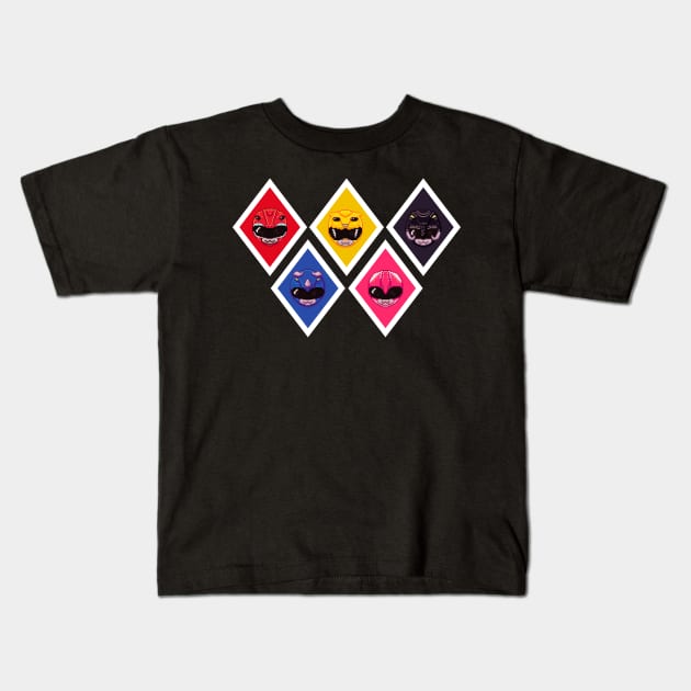 Pixel Rangers Kids T-Shirt by Susto